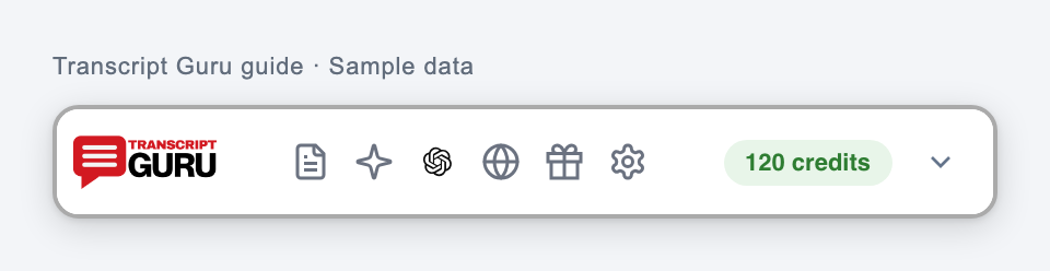 Collapse the panel while watching. Current extension interface using sample data.